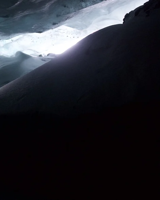 Slide 8: Right section of the cavern with a dark sloping wall